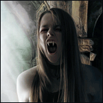 Девушка вампир, крайне агрессивно реагирующая на свет; аватарка 150×150px