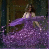 Видео аватарка 98×98 px, девушка в фиолетовом танцует