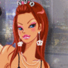 Гламурная рыжая девушка; анимированная аватарка 98×98px