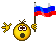 смайлик на митинге флаг россия